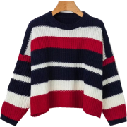 Retro wild loose striped colorblock pull - Swetry - $45.99  ~ 39.50€