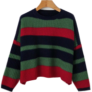 Retro wild loose striped colorblock pull - Pullover - $45.99  ~ 39.50€