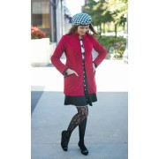 Reversible Houndstooth Coat (Red Side) - Meine Fotos - 