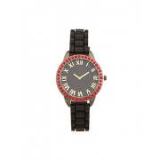 Rhinestone Bezel Rubber Strap Watch - Watches - $8.99 