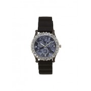 Rhinestone Bezel Rubber Strap Watch - Zegarki - $8.99  ~ 7.72€