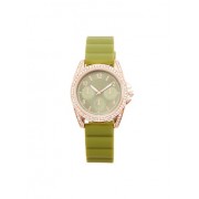 Rhinestone Bezel Rubber Strap Watch - Relojes - $8.99  ~ 7.72€