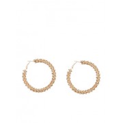 Rhinestone Encrusted Hoop Earrings - Aretes - $6.99  ~ 6.00€