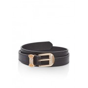 Rhinestone Loop Faux Leather Belt - Belt - $4.99 