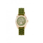 Rhinestone Rubber Strap Watch - Uhren - $8.99  ~ 7.72€