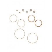 Rhinestone Stud and Large Hoop Earrings Set - Naušnice - $5.99  ~ 5.14€