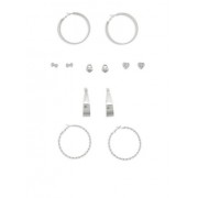Rhinestone Stud and Twisted Hoop Earrings - Aretes - $5.99  ~ 5.14€