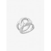 Rhodium-Plated Chain-Link Ring - Rings - $100.00 
