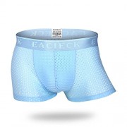 Romacci Mens Mesh Breathable Underwear Nylon Casual Thin Solid Color Sexy Boxers Cool Summer - Underwear - $9.99 