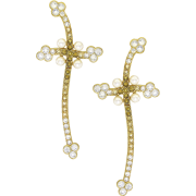 Rose Brinelli Cross Earrings - イヤリング - 