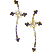 Rose Brinelli Cross Earrings - イヤリング - 