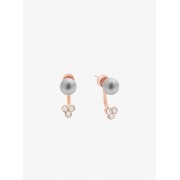 Rose Gold-Tone Crystal/glass Pearl Earrings - Brincos - $75.00  ~ 64.42€