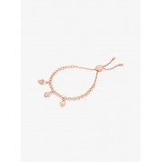 Rose Gold-Tone Heart Charm Slider Bracelet - Bransoletka - $85.00  ~ 73.01€