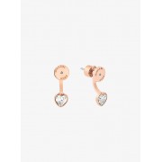 Rose Gold-Tone Heart Drop Earrings - Brincos - $55.00  ~ 47.24€