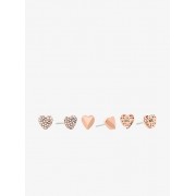 Rose Gold-Tone Heart Stud Earrings Set - Kolczyki - $115.00  ~ 98.77€