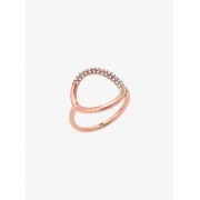 Rose Gold-Tone Pave Ring - Rings - $75.00 