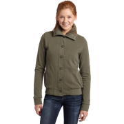 Roxy Juniors Black Foot Button front fleece jacket Green - Jacket - coats - $22.81 
