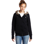 Roxy Juniors Break Time Zip Front Jacket with Hoodie Black - Jacket - coats - $28.98 