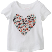Roxy Kids Baby-girls Infant Flutter Heart Tee White - T-shirts - $14.40 