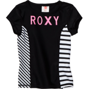 Roxy Kids Girls 2-6X Teenie Wahine Twisted Rashguard Shirt Black Multi - Košulje - kratke - $32.00  ~ 203,28kn