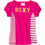 Roxy Kids Girls 2-6X Teenie Wahine Twisted Rashguard Shirt Hot Pink/white - Košulje - kratke - $32.00  ~ 203,28kn