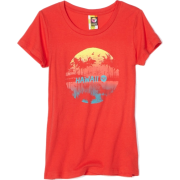 Roxy Kids Girls 7-16 Global Scene-Hawaii Tee Red - T-shirts - $13.94 