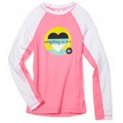 Roxy Kids Girls 7-16 Rocker Rashguard Shirt Pink/White - Košulje - kratke - $34.00  ~ 215,99kn