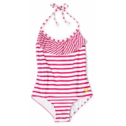 Roxy Kids Girls 7-16 Ruffle One Piece Swinsuit Hot Pink/white - Kostiumy kąpielowe - $39.70  ~ 34.10€