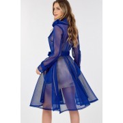 Royal Side Tacking Waist Tie Mesh Coat - Куртки и пальто - $100.65  ~ 86.45€