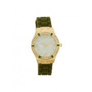 Rubber Strap Rhinestone Bezel Watch - Ure - $8.99  ~ 7.72€
