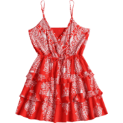 Ruffled Surplice Slip Mini Dress  - Vestidos - $21.99  ~ 18.89€