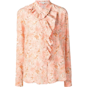 Ruffled floral print shirt - Srajce - dolge - 