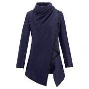 Ruiyige Women's Irregular Solid Wool Blend Long Trench Coats Outwear Parka Jacket - Outerwear - $59.99  ~ ¥401.95
