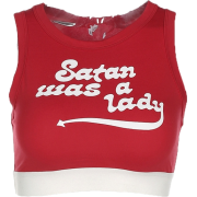 SATAN WAS A LADY VEST TOP - Vests - $15.99 