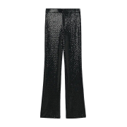 SHIMMERY FULL-LENGTH FLARED PANTS - Spodnie Capri - $49.90  ~ 42.86€