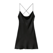 SHORT SATIN EFFECT DRESS - Платья - $45.90  ~ 39.42€