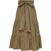 SILVIA TCHERASSI neutral cotton skirt - 裙子 - 