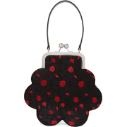 SIMONE ROCHA blak & red floral bag - 手提包 - 