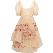 SIMONE ROCHA embroidered ruffle dress - sukienki - 