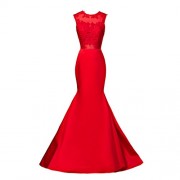 SIQINZHENG Mermaid Satin Evening Dress Long Prom Gowns - Obleke - $79.99  ~ 68.70€