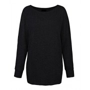 STYLEWORD Women's Long Batwing Sleeve Pullover Loose Casual Knitted Sweater - 半袖衫/女式衬衫 - $35.99  ~ ¥241.15