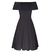 STYLEWORD Women's Summer Off Shoulder Casual Party Dress - Dresses - $35.99  ~ £27.35