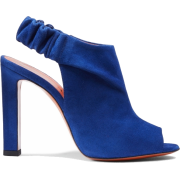 Santoni Suede Peep Toe Ankle bootie - Stivali - $99.00  ~ 85.03€