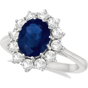 Sapphire Diamond Ring - Anelli - 