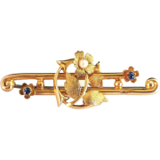 Sapphire Pearl Brooch c1908 british - Other jewelry - 