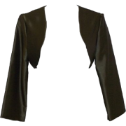 Satin Bolero Jacket Cover-Up Formal Prom Bridesmaid Junior Plus Size Olive - Jacket - coats - $24.99 