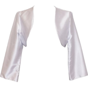 Satin Bolero Jacket Cover-Up Formal Prom Bridesmaid Junior Plus Size Silver - Jacket - coats - $24.99 