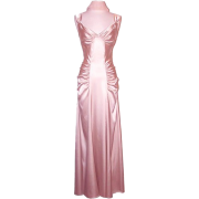 Satin Glam Holiday Formal Gown Prom Bridesmaid Dress Pink - Dresses - $39.99 