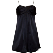 Satin Prom Bubble Mini Holiday Gown Party Formal Cocktail Dress Bridesmaid Black - Dresses - $49.99 