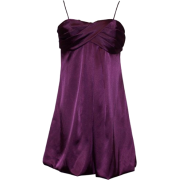 Satin Prom Bubble Mini Holiday Gown Party Formal Cocktail Dress Bridesmaid Purple - Dresses - $49.99 